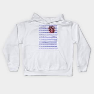 striped heart Kids Hoodie